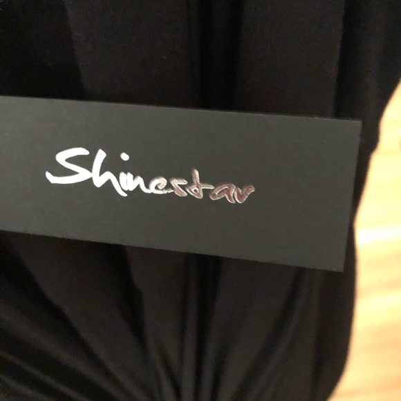NWT Shinestar size:M blk tank long dress w/slit - Picture 7 of 7